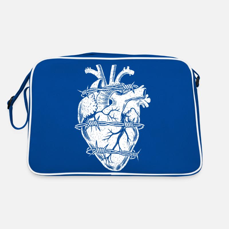 Stacheldraht Herz Retro Tasche