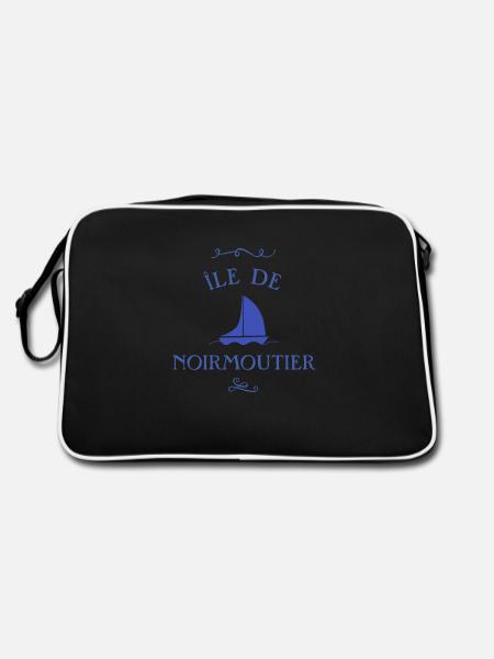 Noirmoutier Inselboot - Retro Tasche - Schwarz/Weiß - Hinten