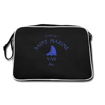 saint maxime var bateau cadeau 83 t-shirt sweat - Sac Retro - noir/blanc - Dos
