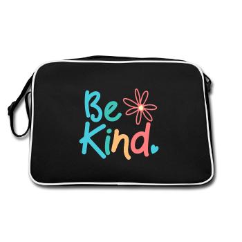 Gentillesse anti-intimidation mignonne Soyez un cadeau gentil - Sac Retro - noir/blanc - Dos