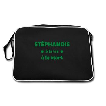 t shirt saint etienne foot stephanois pour la vie - Sac Retro - noir/blanc - Dos