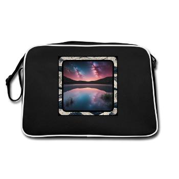 Paysage marin avec reflets - Sac Retro - noir/blanc - Dos