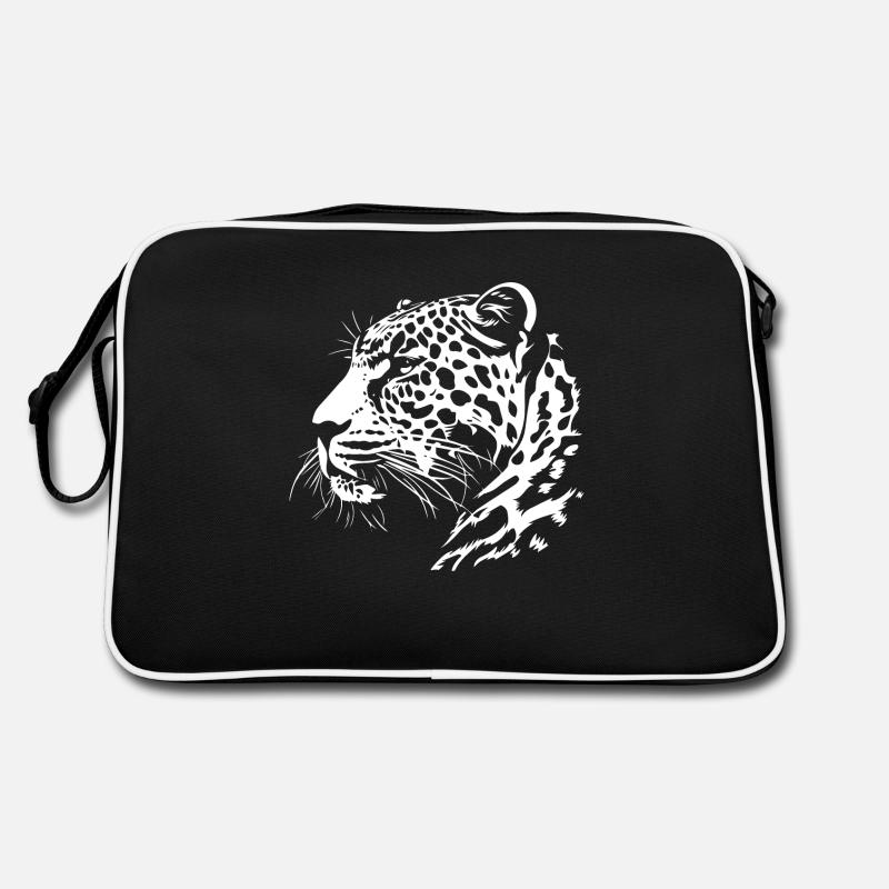 Leopard - Retro Tasche - Schwarz/Weiß