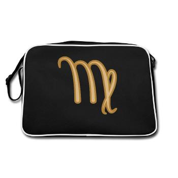 Symbole du zodiaque Vierge Deux Tons Doré - Sac Retro - noir/blanc - Dos