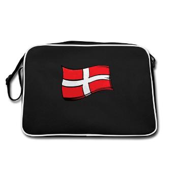 Simple Haute Savoie flag - Retro Bag - black/white - Back