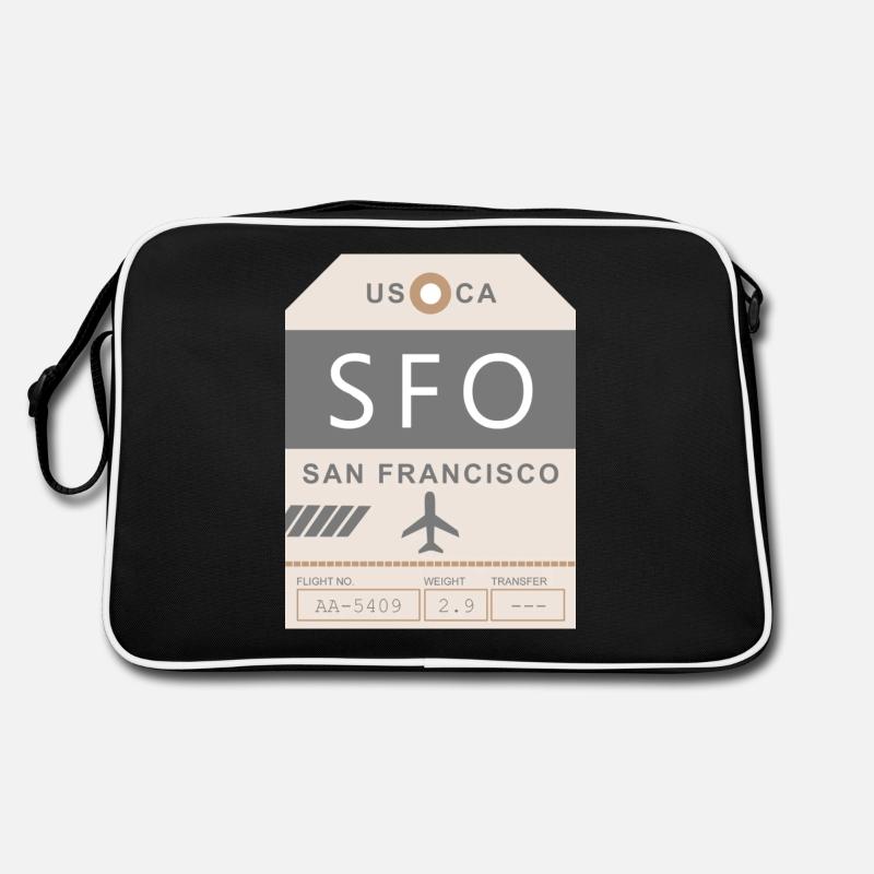 Flughafen San Francisco 1950 Retro Tasche