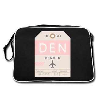 Aéroport de Denver 1950 - Sac Retro - noir/blanc - Dos