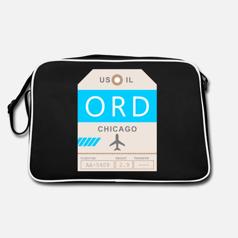Flughafen Chicago 1950 Retro Tasche