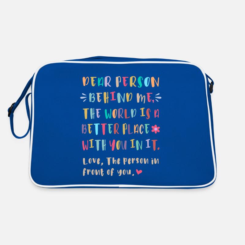 Die Welt ist besser mit dir Retro Tasche