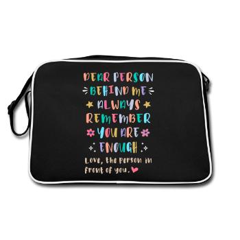 Rappelez-vous toujours que vous êtes assez - Sac Retro - noir/blanc - Dos