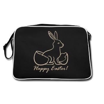 HAPPY EASTER one - Retro Bag - black/white - Back