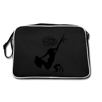 Voler en kitesurf - Sac Retro - noir/blanc - Dos