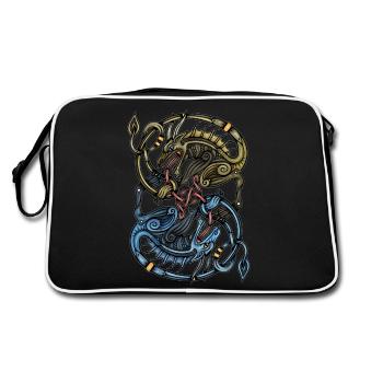 Viking Dragon - Retro Bag - black/white - Back