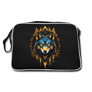Loup or géométrique - Sac Retro - noir/blanc - Dos