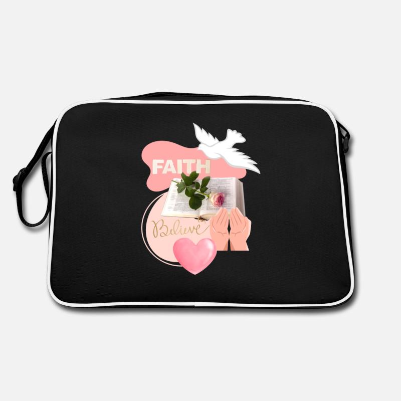 Glaube 2-Collage Retro Tasche