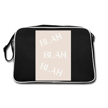BLAH BLAH BLAH Sarcastic Humor - Retro Bag - black/white - Back