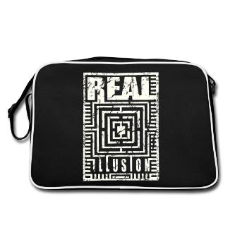 real Illusion used look Pyramid Reality Illusion - Retro Bag - black/white - Back