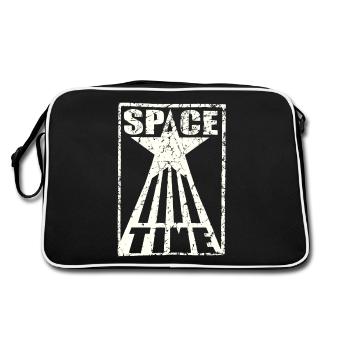 Space Time used look psychedelic Raum Zeit Stern - Retro Bag - black/white - Back