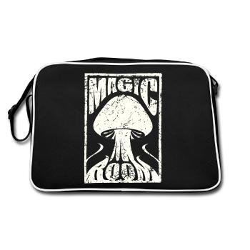 Magic Room used look shabby psychedelic mushroom room - Retro Bag - black/white - Back