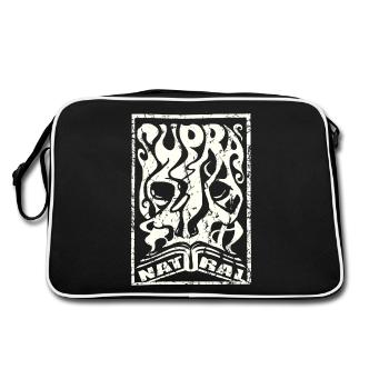 Supranatural used look psychedelic - Retro Bag - black/white - Back