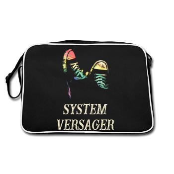 System failures - Retro Bag - black/white - Back