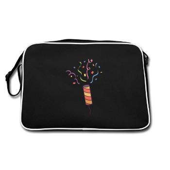 Colourful Confetti - Retro Bag - black/white - Back