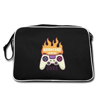 Gamepad on Fire - Retro Bag - black/white - Back