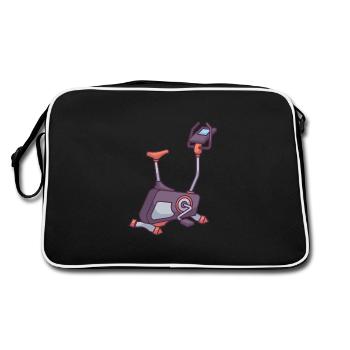 Vélo d'appartement stationnaire - Sac Retro - noir/blanc - Dos