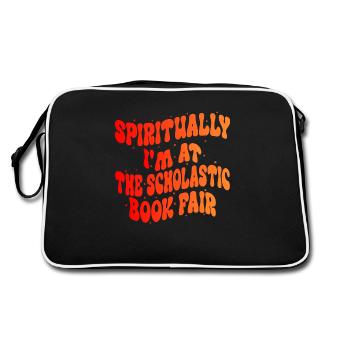 Geistlich bin ich auf der Scholastic Book Fair - Retro Tasche - Schwarz/Weiß - Hinten