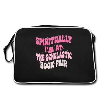 Geistlich bin ich auf der Scholastic Book Fair - Retro Tasche - Schwarz/Weiß - Hinten