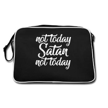 Pas aujourd’hui Satan Dictons sarcastiques drôles - Sac Retro - noir/blanc - Dos