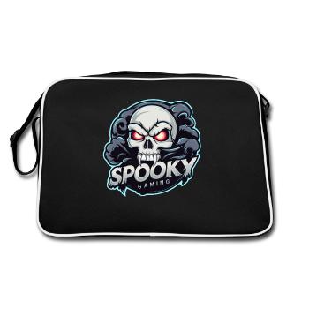 spooky gaming - crane squelette jeu video - Sac Retro - noir/blanc - Dos