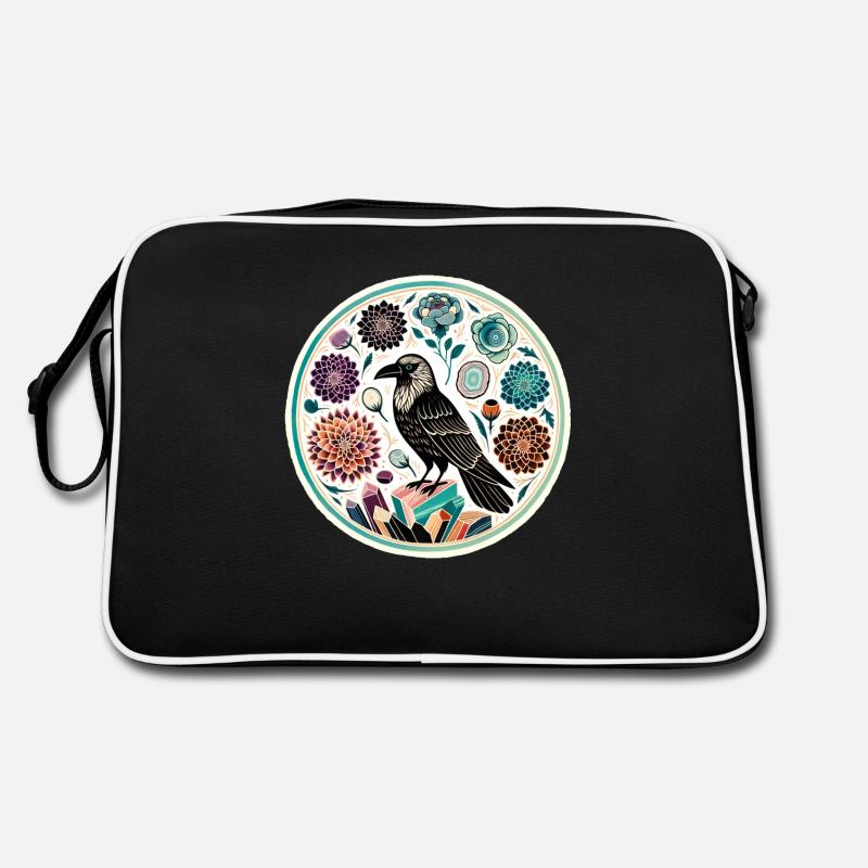 Rabe - Retro Tasche - Schwarz/Weiß