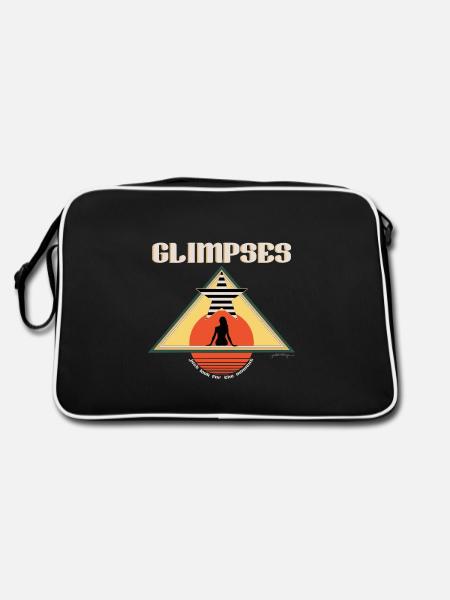 Glimpses vintage sunset design - Retro Bag - black/white - Back