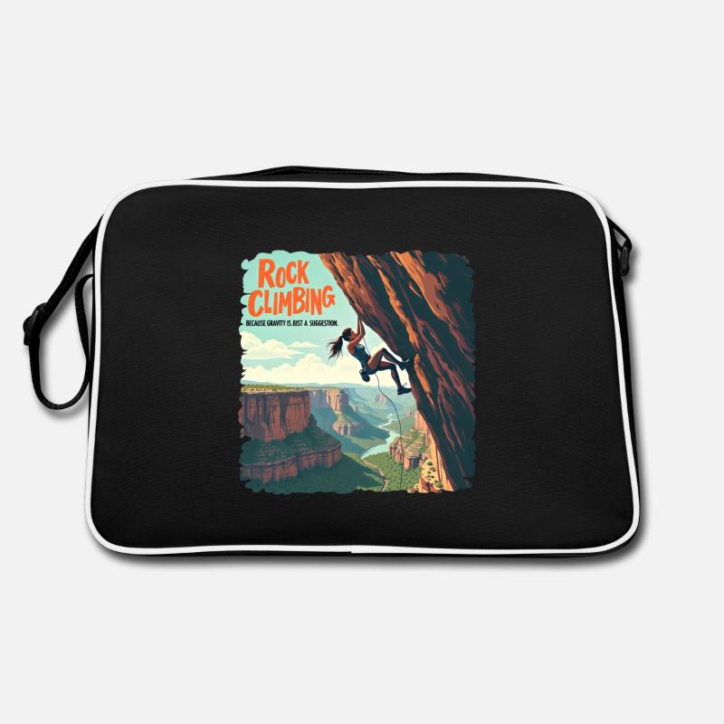 Klettern - Because Gravity Is Just a Suggestion Retro Tasche