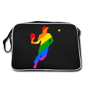 LGBTQ Pickleball - Sac Retro - noir/blanc - Dos