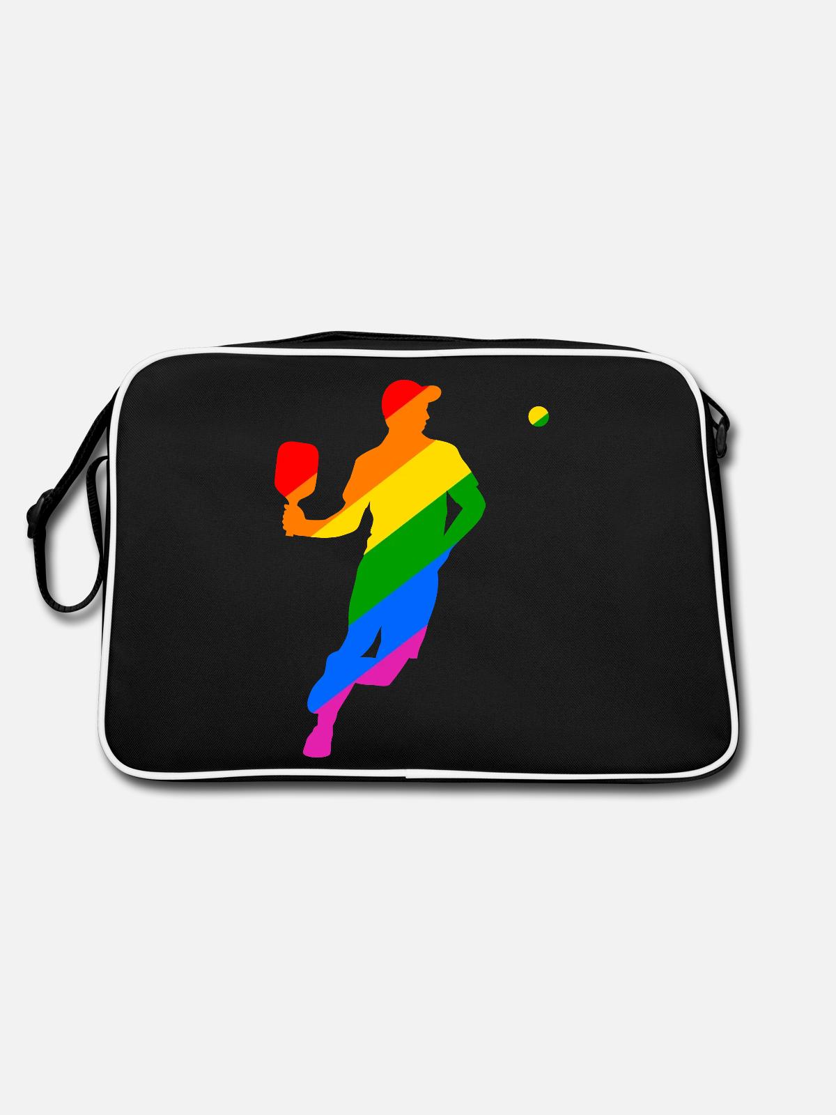 LGBTQ Pickleball - Retro Bag - black/white - Back