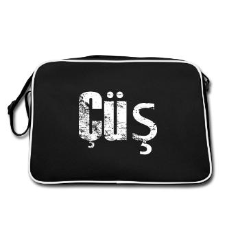 Cüs - Retro Tasche - Schwarz/Weiß - Hinten