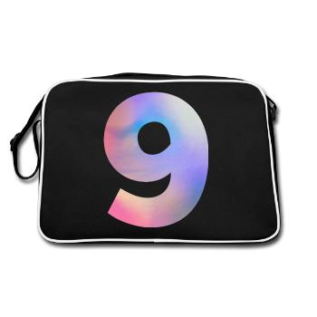 Colorful Number 9 - Retro Bag - black/white - Back