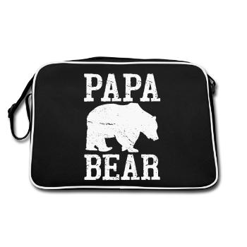 Papa Bear - Retro Bag - black/white - Back