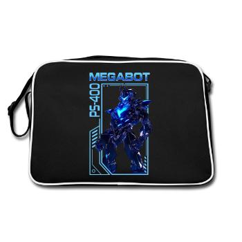 Game Console MegaBot PS-400 – Anime Shirt - Retro Bag - black/white - Back