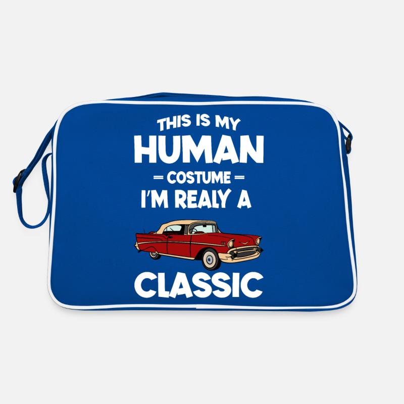 Das ist mein menschliches Kostüm Ich bin ein echter Oldtimer Retro Tasche