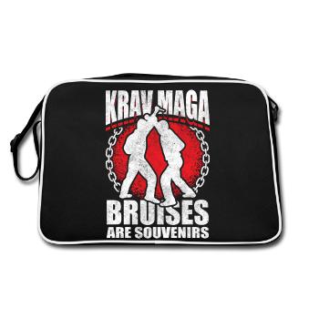 Krav Maga Bruises Are Souvenirs Martial Arts Train - Retro Bag - black/white - Back