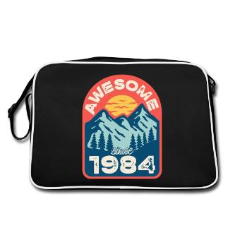 Awesome since 1984 - Retro Bag - black/white - Back