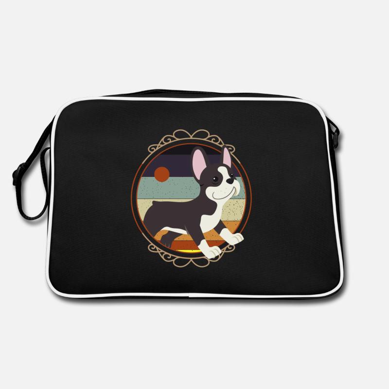 Boston Terrier, Boston Terrier Tierfreunde, Boston Retro Tasche
