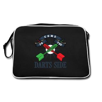 Fléchettes, fléchettes, joueurs de fléchettes, lancer des fléchettes - Sac Retro - noir/blanc - Dos