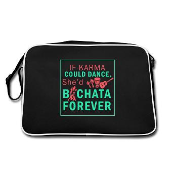 Bachata, bachata baile, anniversaire de bachata - Sac Retro - noir/blanc - Dos