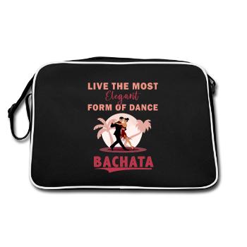 Bachata, anniversaire de bachata bachata, bachata bday - Sac Retro - noir/blanc - Dos