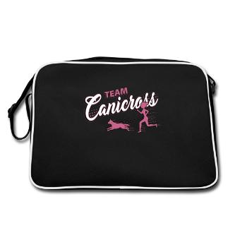 canicross, chien de canicross, court - Sac Retro - noir/blanc - Dos