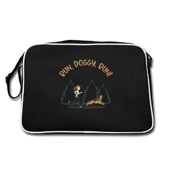 canicross, coureur de chiens de canicross, chien renifleur - Sac Retro - noir/blanc - Dos